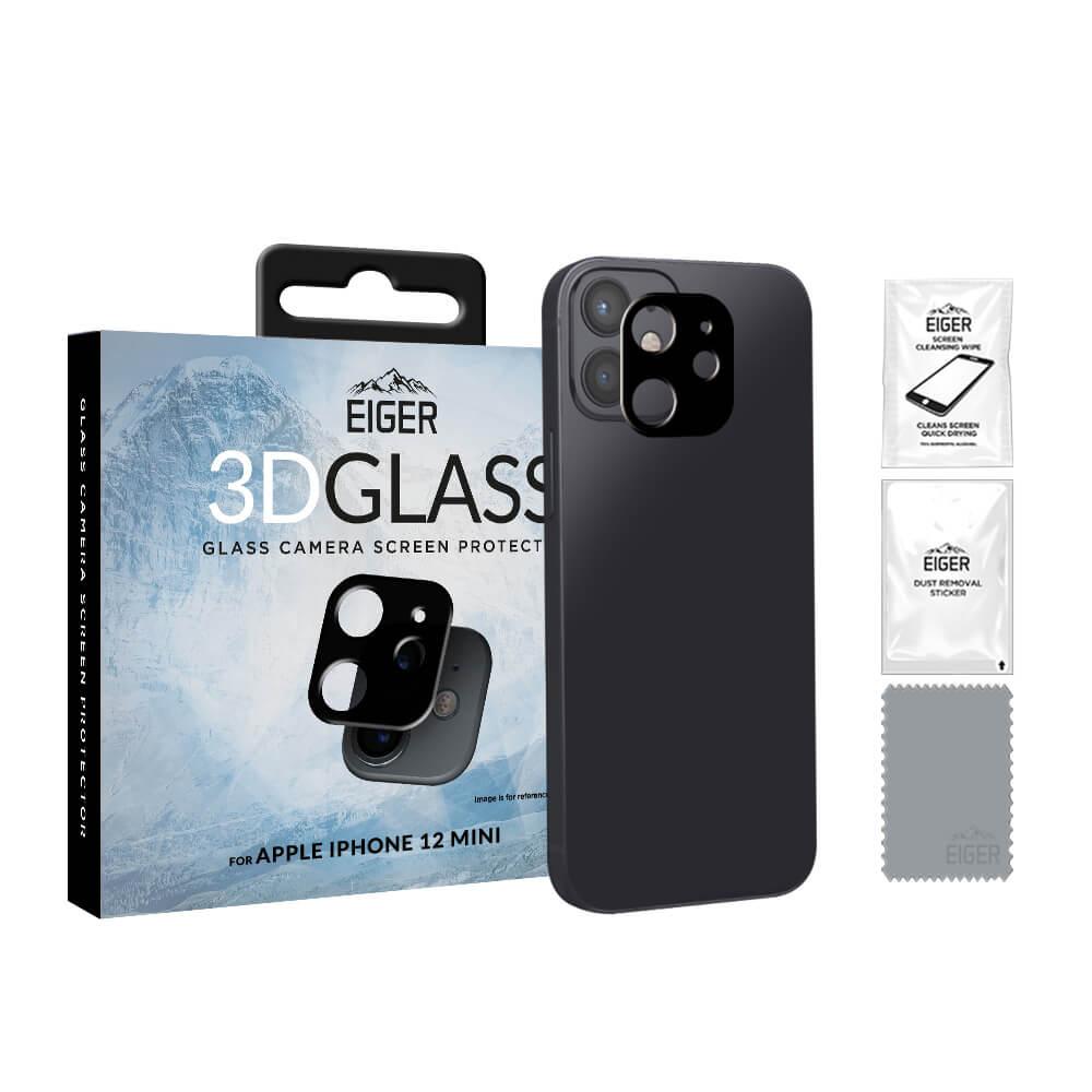 Предпазен стъклен протектор за камерата на iPhone 12 mini - Eiger Glass 3D Camera Lens Protector (черен) | JAR Computers Предпазен стъклен протектор за камерата на iPhone 12 mini - Eiger Glass 3D Camera Lens Protector (черен)