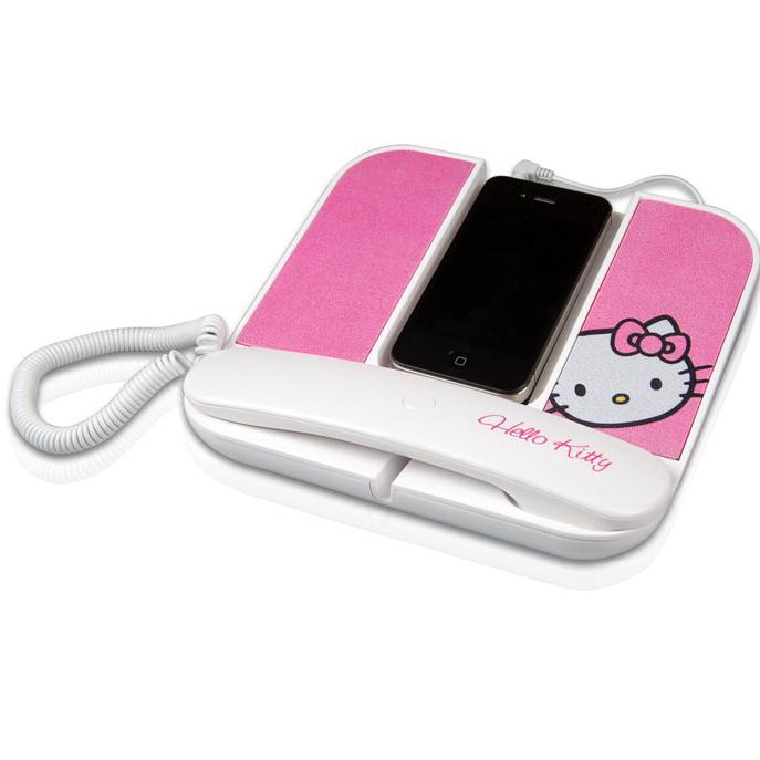 Стационарна поставка за телефон за смартфони - Hello Kitty Desktop Phone | JAR Computers Стационарна поставка за телефон за смартфони - Hello Kitty Desktop Phone
