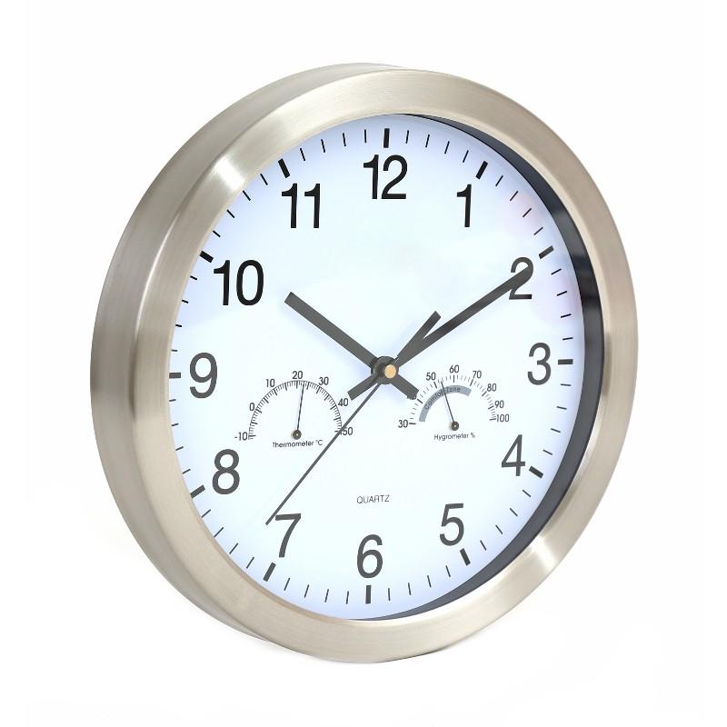 Стенен часовник с термометър и хигрометър - Platinet Winter Clock (бял) | JAR Computers Стенен часовник с термометър и хигрометър - Platinet Winter Clock (бял)