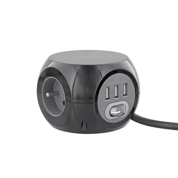 TNB USB хъб PSBALLBK, мултифункционален, 2 в 1, 3 порта, черен | JAR Computers TNB USB хъб PSBALLBK, мултифункционален, 2 в 1, 3 порта, черен