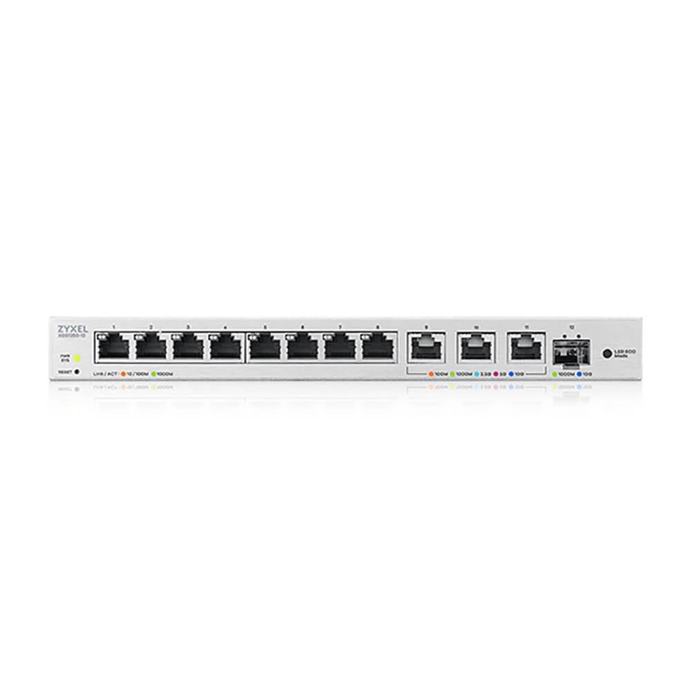 ZyXEL XGS1250-12 v2, 12-Port Gigabit webmanaged Desktop Switch with 8 port 1G + 3-Port MultiGig 1/2.5/5/10G + 1-Port SFP+ | JAR Computers ZyXEL XGS1250-12 v2, 12-Port Gigabit webmanaged Desktop Switch with 8 port 1G + 3-Port MultiGig 1/2.5/5/10G + 1-Port SFP+