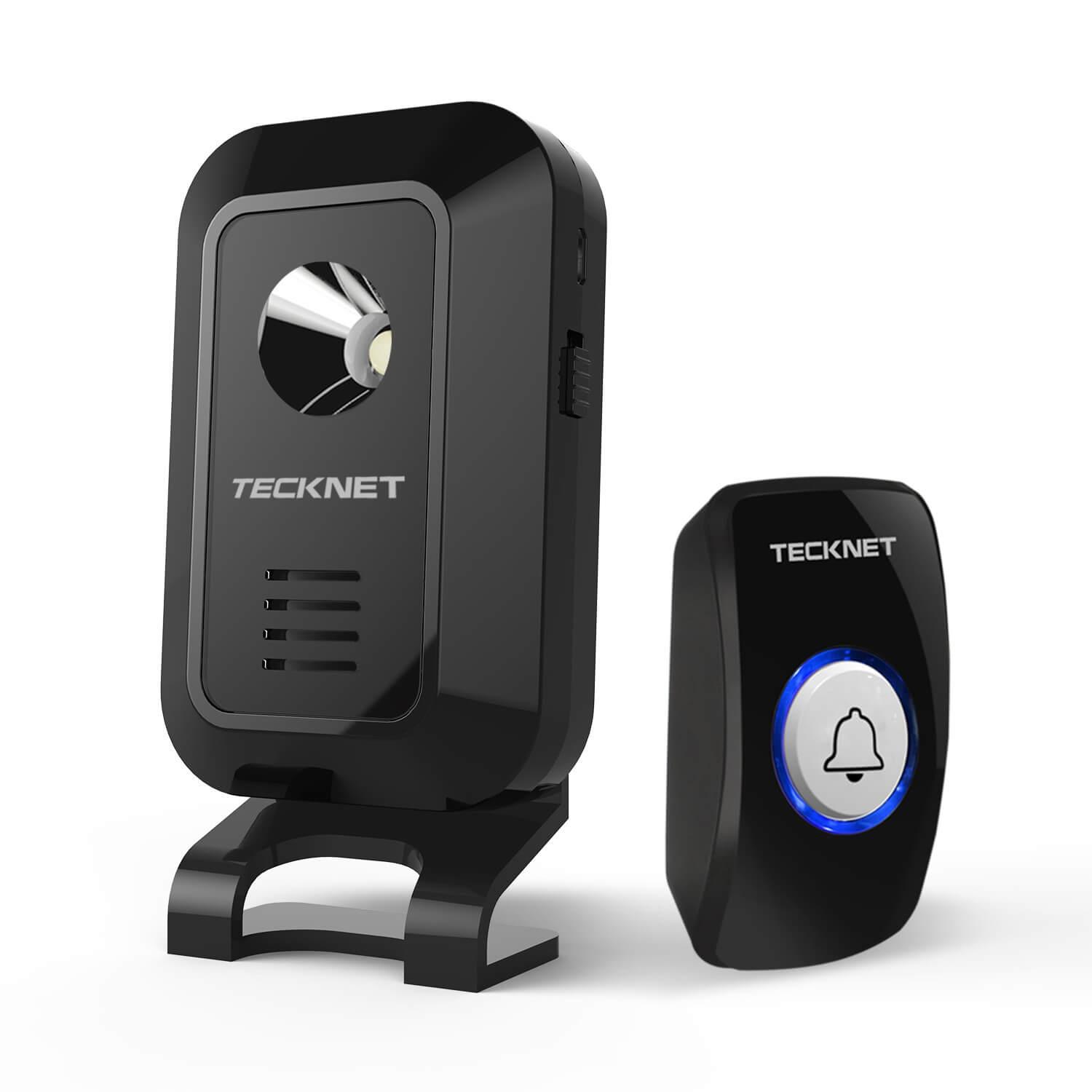 Безжичен стилен звънец за входна врата - TeckNet WA628 Black Wireless DoorBell (черен) | JAR Computers Безжичен стилен звънец за входна врата - TeckNet WA628 Black Wireless DoorBell (черен)
