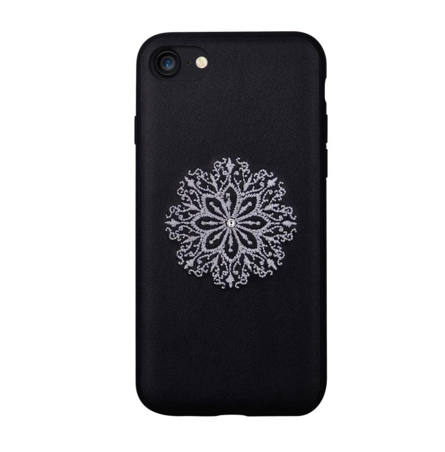 Дизайнерски кожен кейс с ръчна бродерия за iPhone 8, iPhone 7 - Devia Flower Embroidery Case (черен) | JAR Computers Дизайнерски кожен кейс с ръчна бродерия за iPhone 8, iPhone 7 - Devia Flower Embroidery Case (черен)