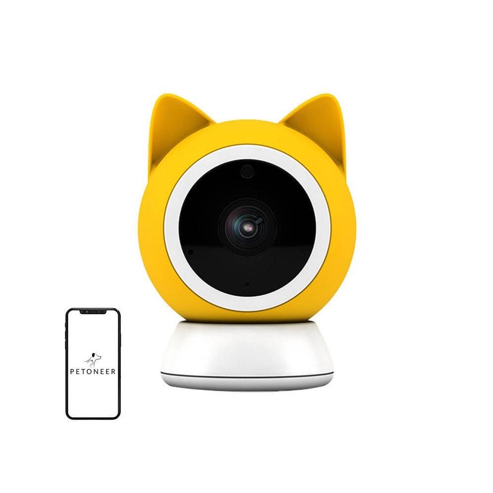 Домашна видеокамера за домашни любимци - Petoneer Smart Pet Camera Full HD 1080P (бял-жълт) | JAR Computers Домашна видеокамера за домашни любимци - Petoneer Smart Pet Camera Full HD 1080P (бял-жълт)
