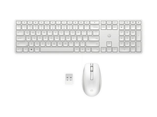 HP 655 White Wireless Keyboard and Mouse Combo
