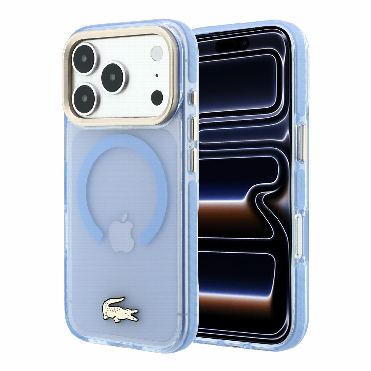 LACOSTE Калъф Apple iPhone 18 Pro/ 17 Pro, IML Shockproof Petit Pique Gold Logo MagSafe /син/ - LCHMP18LUFWALB | JAR Computers LACOSTE Калъф Apple iPhone 18 Pro/ 17 Pro, IML Shockproof Petit Pique Gold Logo MagSafe /син/ - LCHMP18LUFWALB