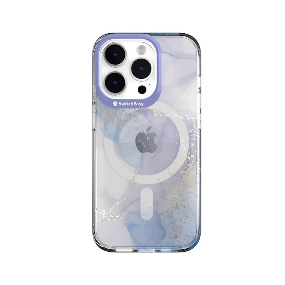 SwitchEasy Artist M Veil Case With MagSafe - дизайнерски хибриден удароустойчив кейс с MagSafe за iPhone 14 Pro (син-прозрачен) 