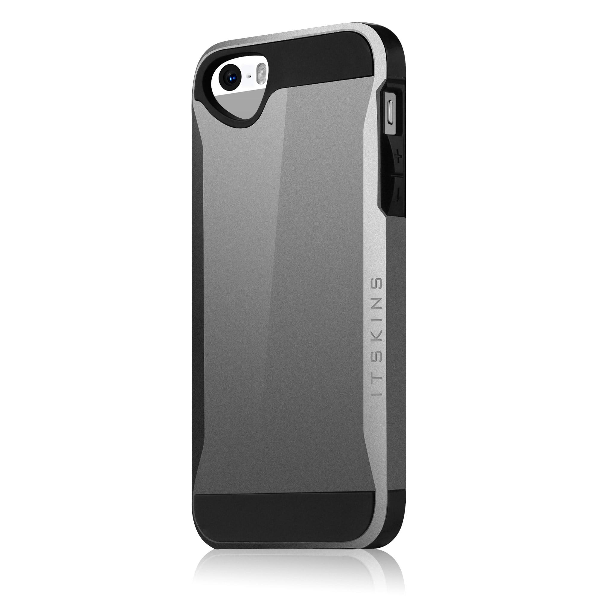 Удароустойчив хибриден кейс за iPhone 5, iPhone 5S, iPhone SE - Itskins Evolution Case (тъмносив) | JAR Computers Удароустойчив хибриден кейс за iPhone 5, iPhone 5S, iPhone SE - Itskins Evolution Case (тъмносив)