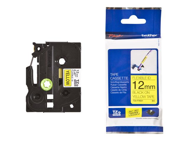 BROTHER P-Touch TZE-FX631 black on yellow 12mm