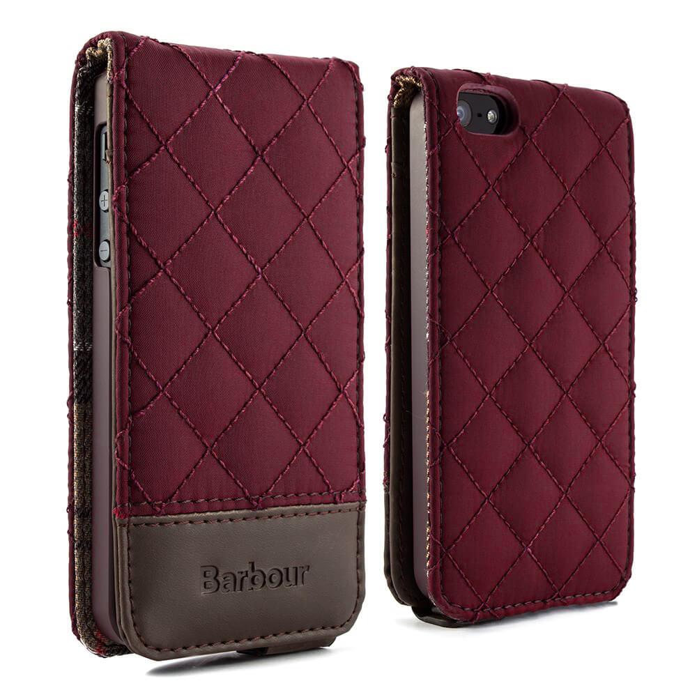 Дизайнерски кожен флип кей за iPhone SE, iPhone 5S, iPhone 5 - Proporta Barbour Quilted Leather Flip Case (червен) | JAR Computers Дизайнерски кожен флип кей за iPhone SE, iPhone 5S, iPhone 5 - Proporta Barbour Quilted Leather Flip Case (червен)