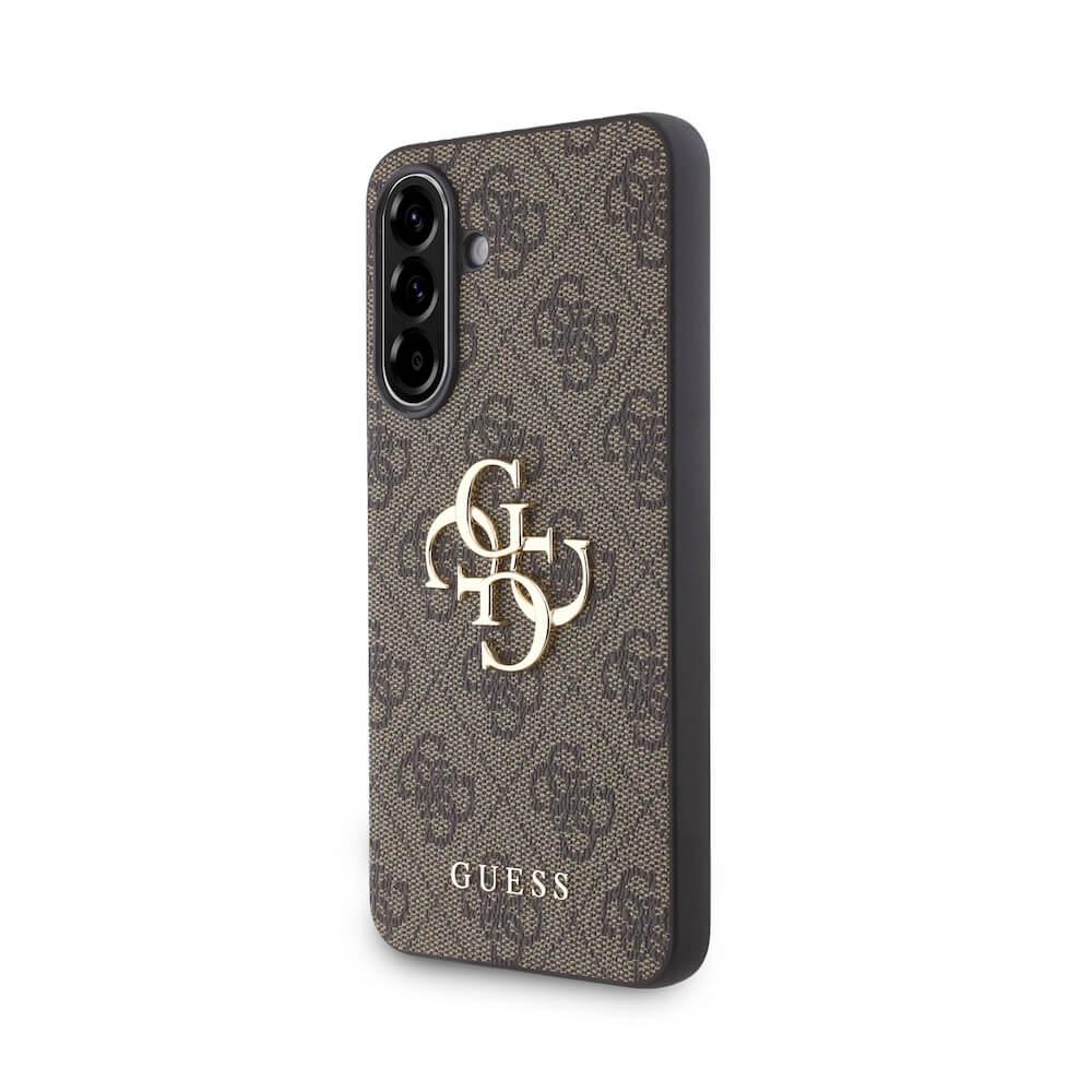 Дизайнерски кожен кейс за Samsung Galaxy A36 - Guess PU 4G Metal Logo Leather Hard Case (кафяв) | JAR Computers Дизайнерски кожен кейс за Samsung Galaxy A36 - Guess PU 4G Metal Logo Leather Hard Case (кафяв)