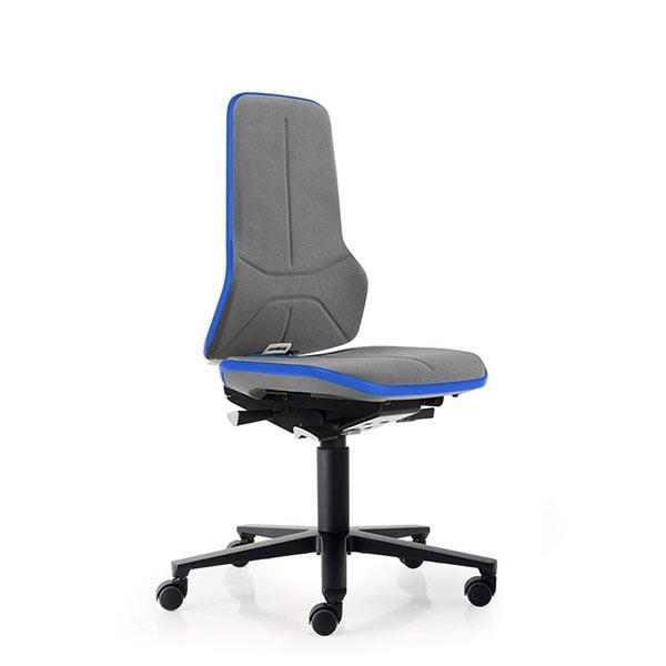 Ергономичен офис стол Bimos Neon 9573, Synchronous механизъм, до 120 kg, сив и син