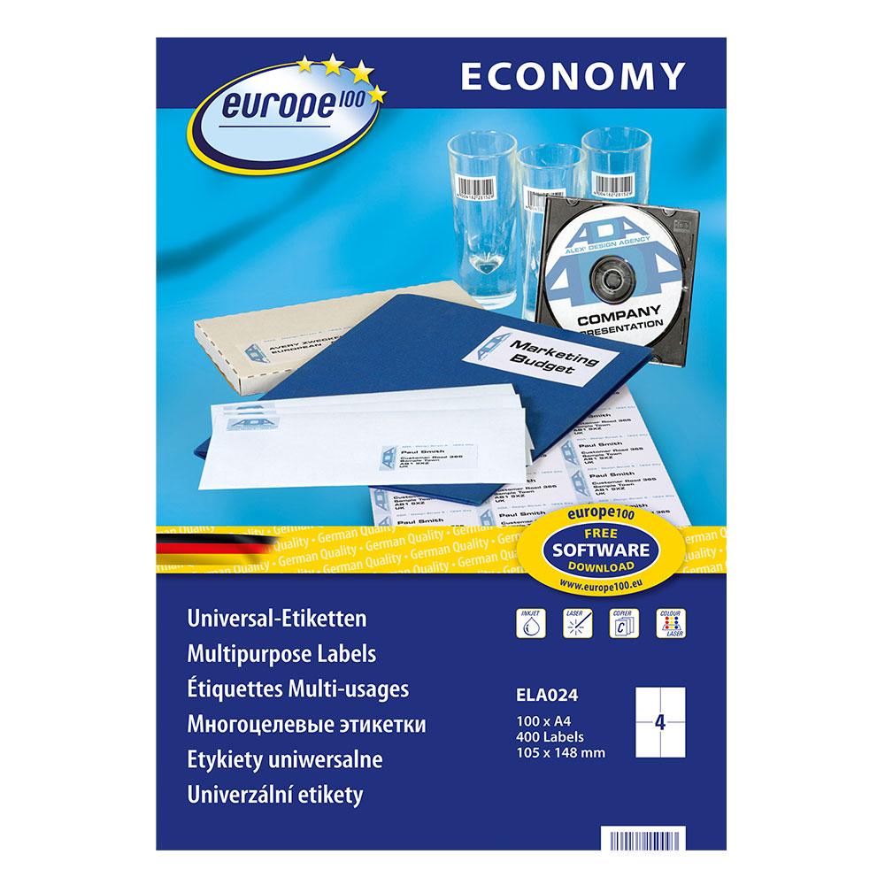 Етикети Avery Eco 105/148 A4 4ет 100л