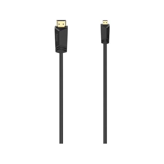 Hama 00074259 HDMI кабел 2 м HDMI тип A (стандартен) HDMI тип D (микро) Черен | JAR Computers Hama 00074259 HDMI кабел 2 м HDMI тип A (стандартен) HDMI тип D (микро) Черен