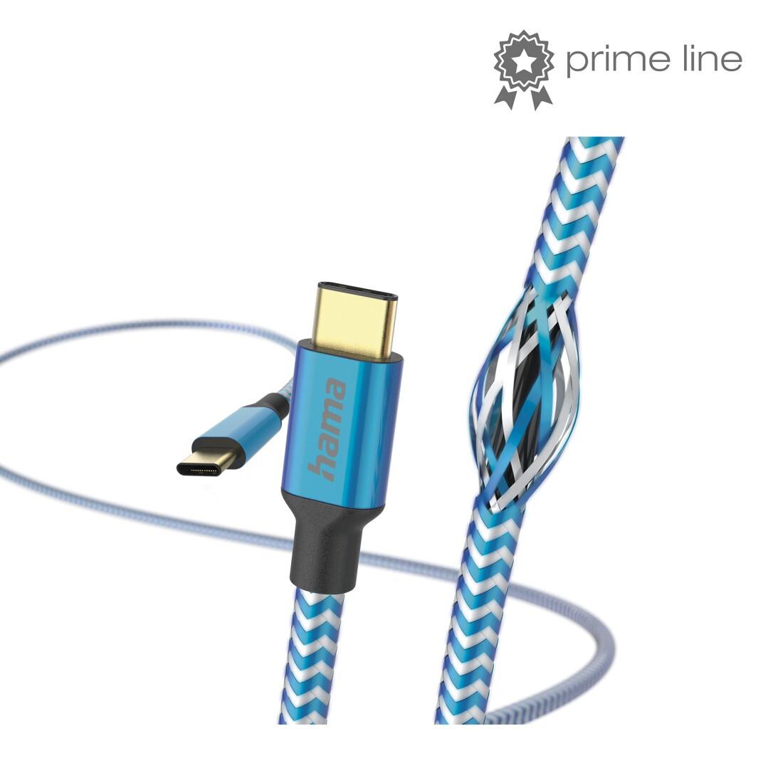 Hama Reflective USB кабел USB 2.0 1,5 м USB C 0,48 Гбит/с Син