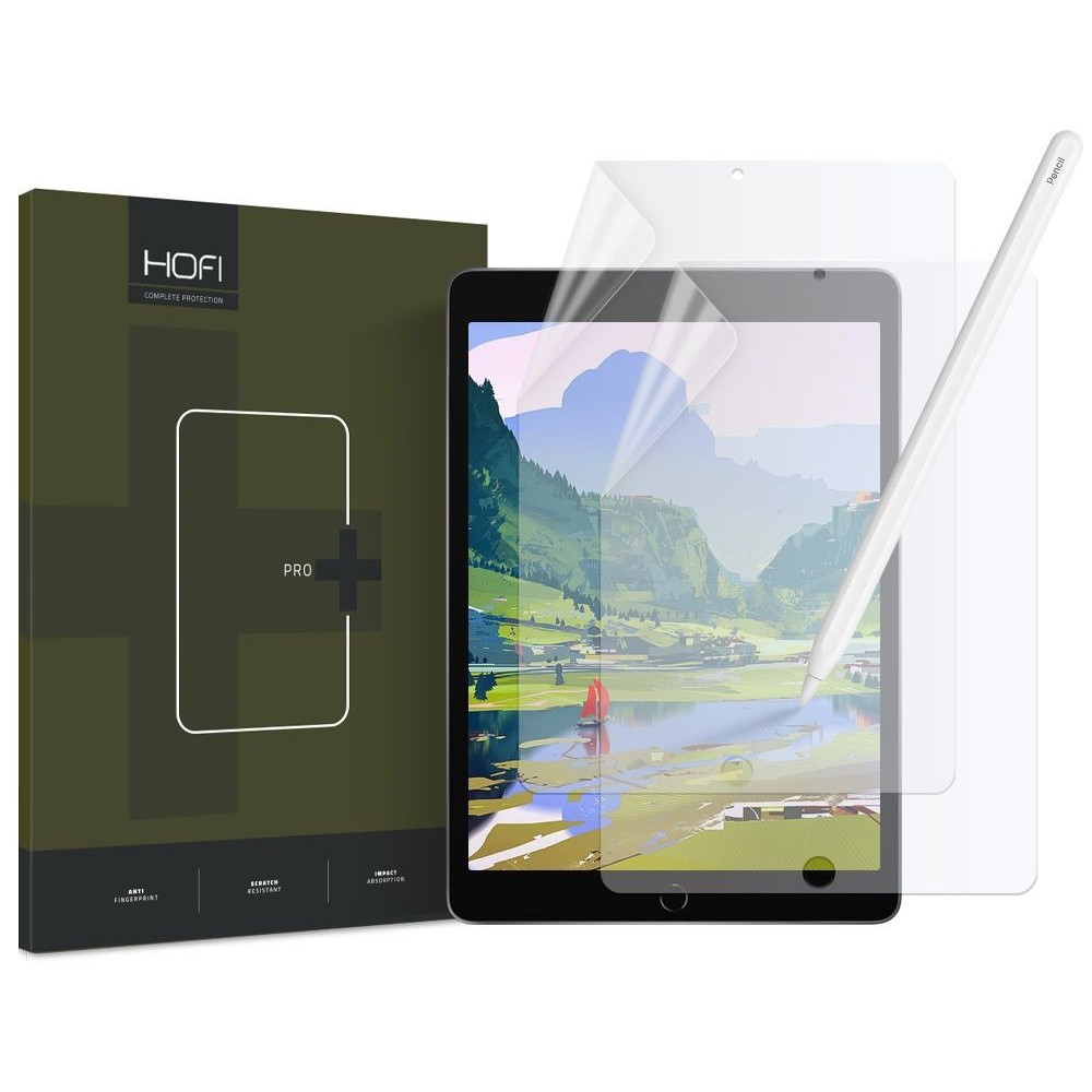 Hofi Paper Pro Plus Screen Protector - качествено защитно покритие (подходящо за рисуване) за дисплея на iPad 9 (2021), iPad 8 (2020), iPad 7 (2019) (2 броя) 