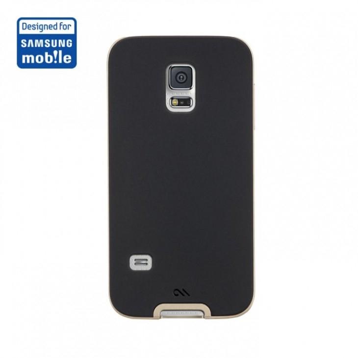 Кейс с висока защита за Samsung Galaxy S5 mini - CaseMate Slim Tough Case (черен-златист) | JAR Computers Кейс с висока защита за Samsung Galaxy S5 mini - CaseMate Slim Tough Case (черен-златист)
