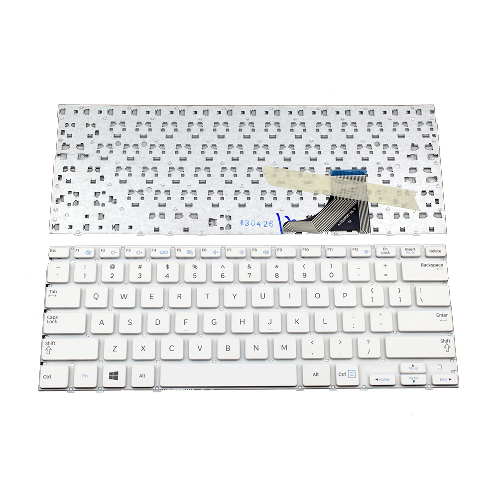 Клавиатура за лаптоп Samsung NP530U3B NP530U3C NP535U3C Бяла Без Рамка (Малък Ентър) с Кирилица / White Without Frame US | JAR Computers Клавиатура за лаптоп Samsung NP530U3B NP530U3C NP535U3C Бяла Без Рамка (Малък Ентър) с Кирилица / White Without Frame US
