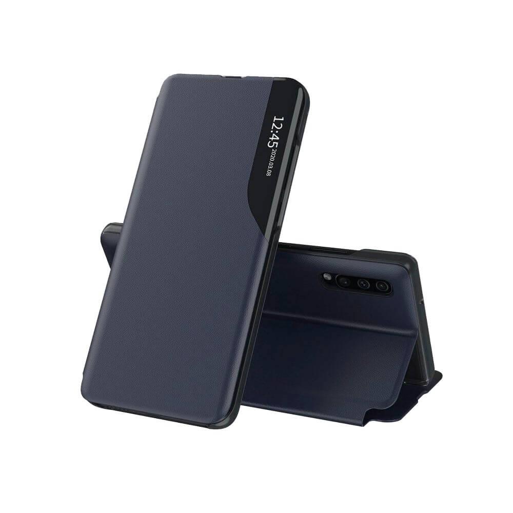Кожен калъф, тип портфейл за Samsung Galaxy A70, Galaxy A70s - Techsuit eFold Smart View Leather Flip Case (тъмносин) | JAR Computers Кожен калъф, тип портфейл за Samsung Galaxy A70, Galaxy A70s - Techsuit eFold Smart View Leather Flip Case (тъмносин)