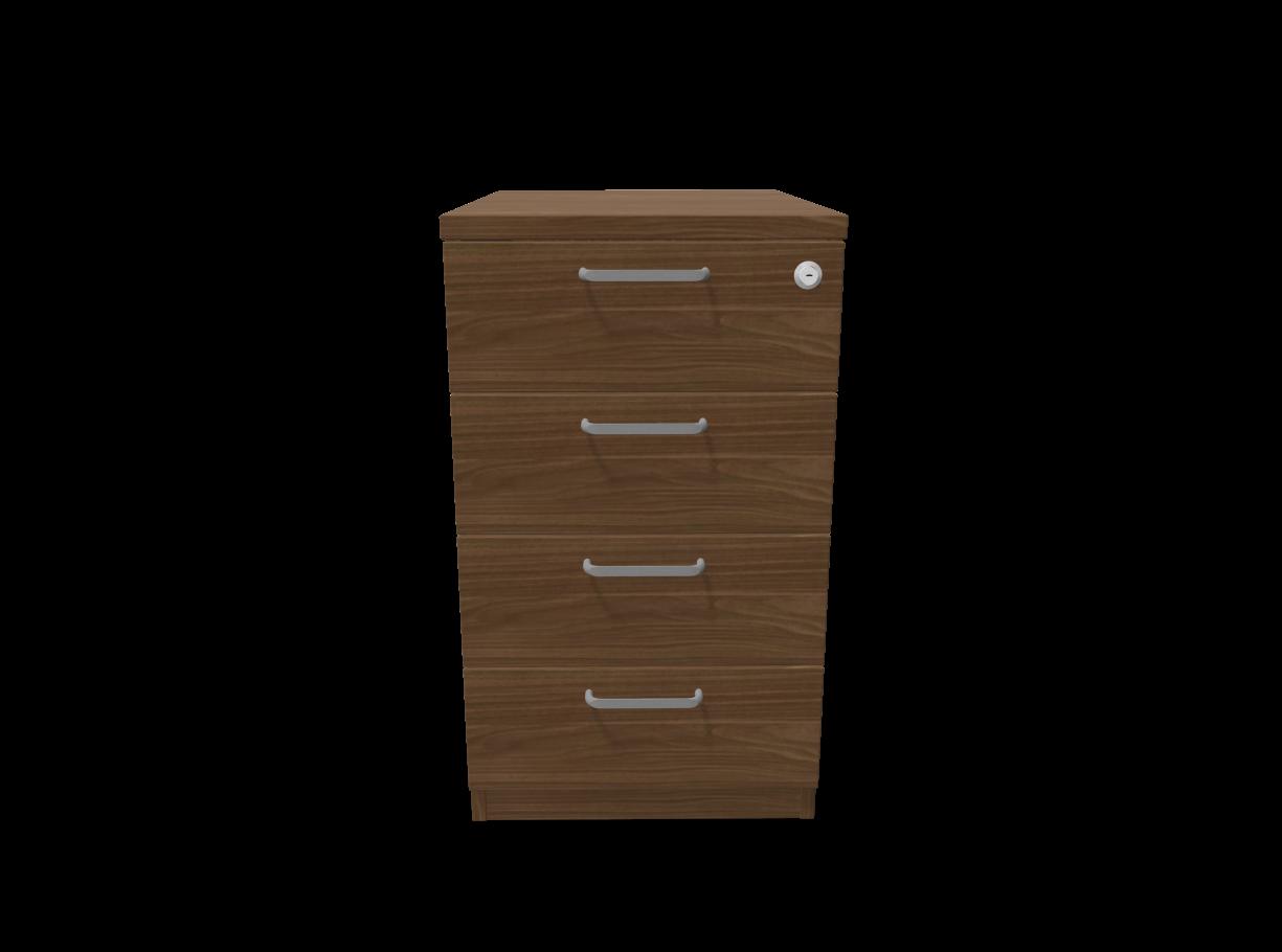 Контейнер с четири чекмеджета Easy Space 4D, 430х600х740мм, ПДЧ 18 мм, орех Линкълн | JAR Computers Контейнер с четири чекмеджета Easy Space 4D, 430х600х740мм, ПДЧ 18 мм, орех Линкълн