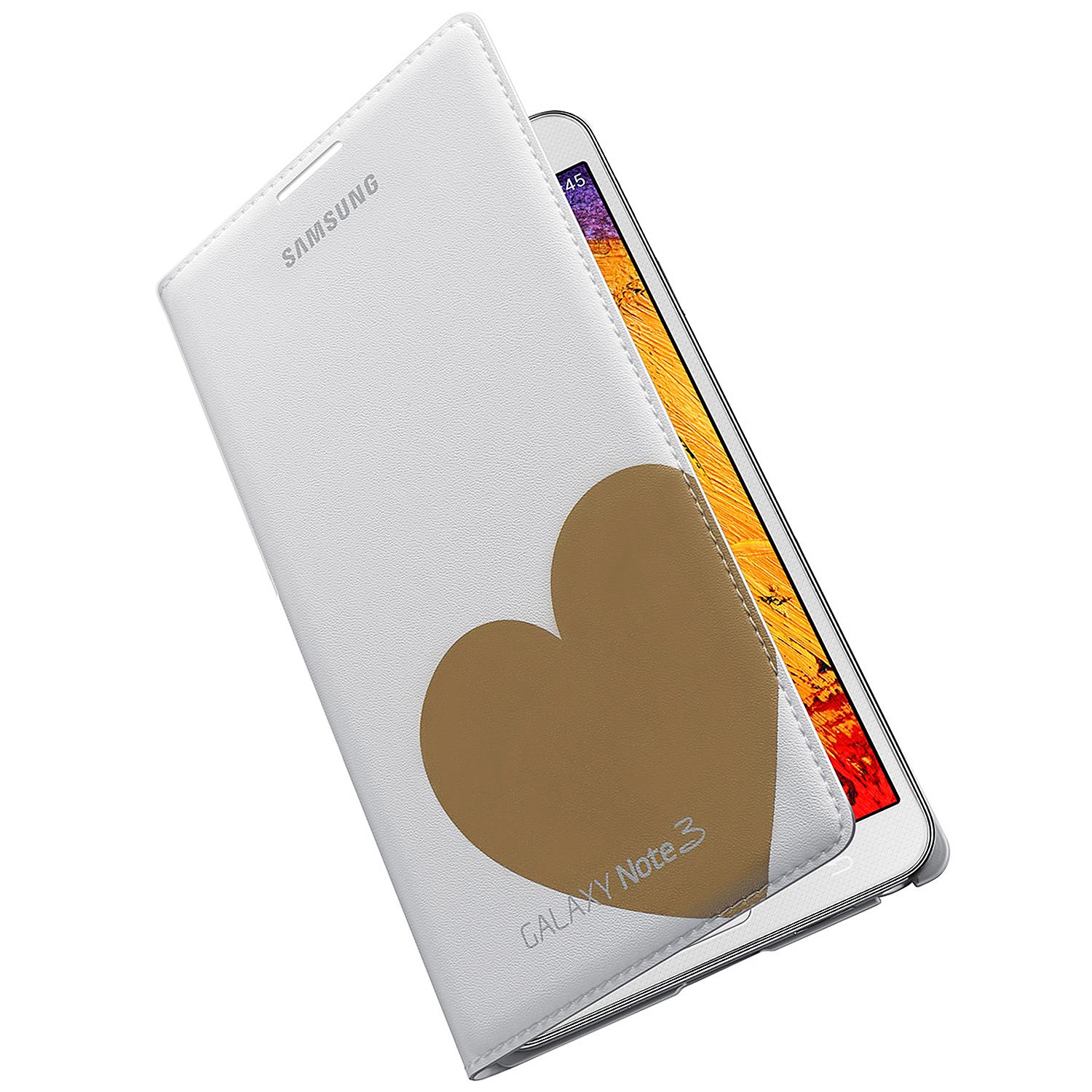 Оригинален кожен калъф с дизайн за Samsung Galaxy Note 3 N9005 - Samsung Flip Kirkwood Case EF-EN900BD (бял-златист) | JAR Computers Оригинален кожен калъф с дизайн за Samsung Galaxy Note 3 N9005 - Samsung Flip Kirkwood Case EF-EN900BD (бял-златист)