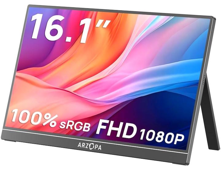Преносим монитор Arzopa - Z1C, 16.1'', FHD, IPS, 60Hz | JAR Computers Преносим монитор Arzopa - Z1C, 16.1'', FHD, IPS, 60Hz