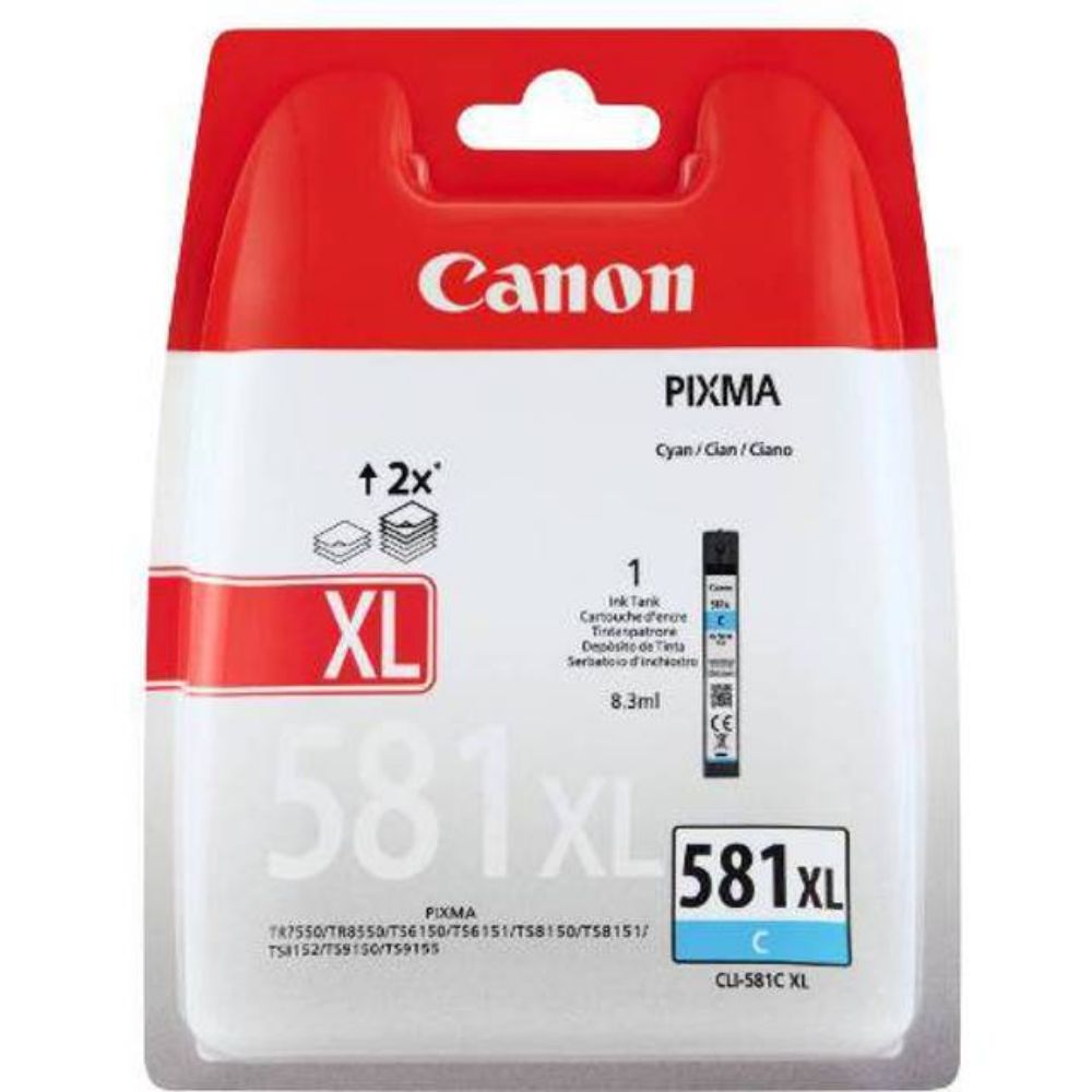 TR7550/TR8550/TS6150/TS8150 INK CYAN XL (2049C004) (CANCLI-581CXLBLP)
