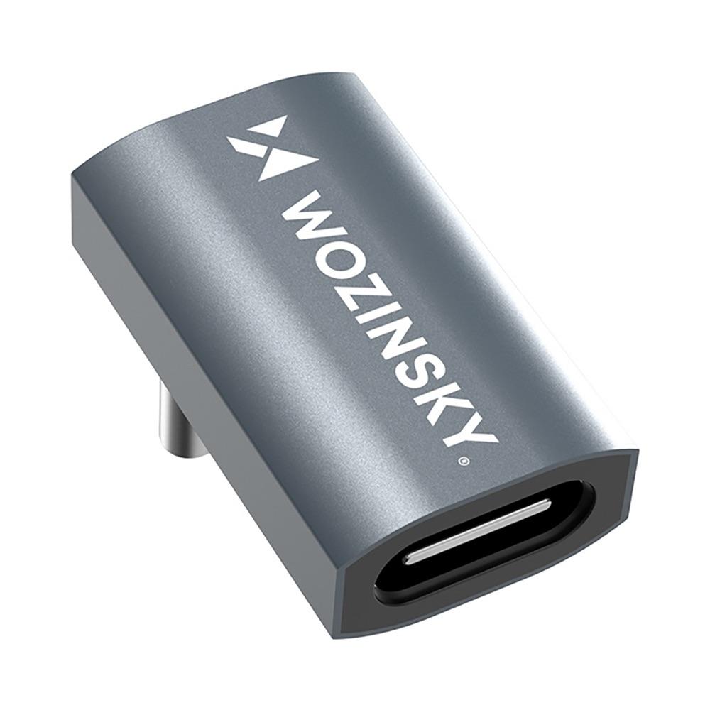 USB-C адаптер за устройства с USB-C порт - Wozinsky WPKF-01 Angled USB-C Male to USB-C Female Adapter 240W (тъмносив) | JAR Computers USB-C адаптер за устройства с USB-C порт - Wozinsky WPKF-01 Angled USB-C Male to USB-C Female Adapter 240W (тъмносив)