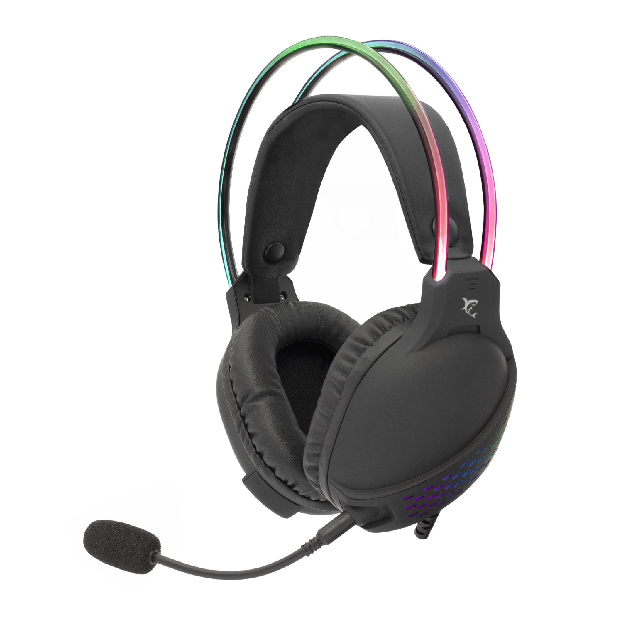White Shark геймърски слушалки Gaming Headphones OX - 50mm, PS5, PS4, PC, Black