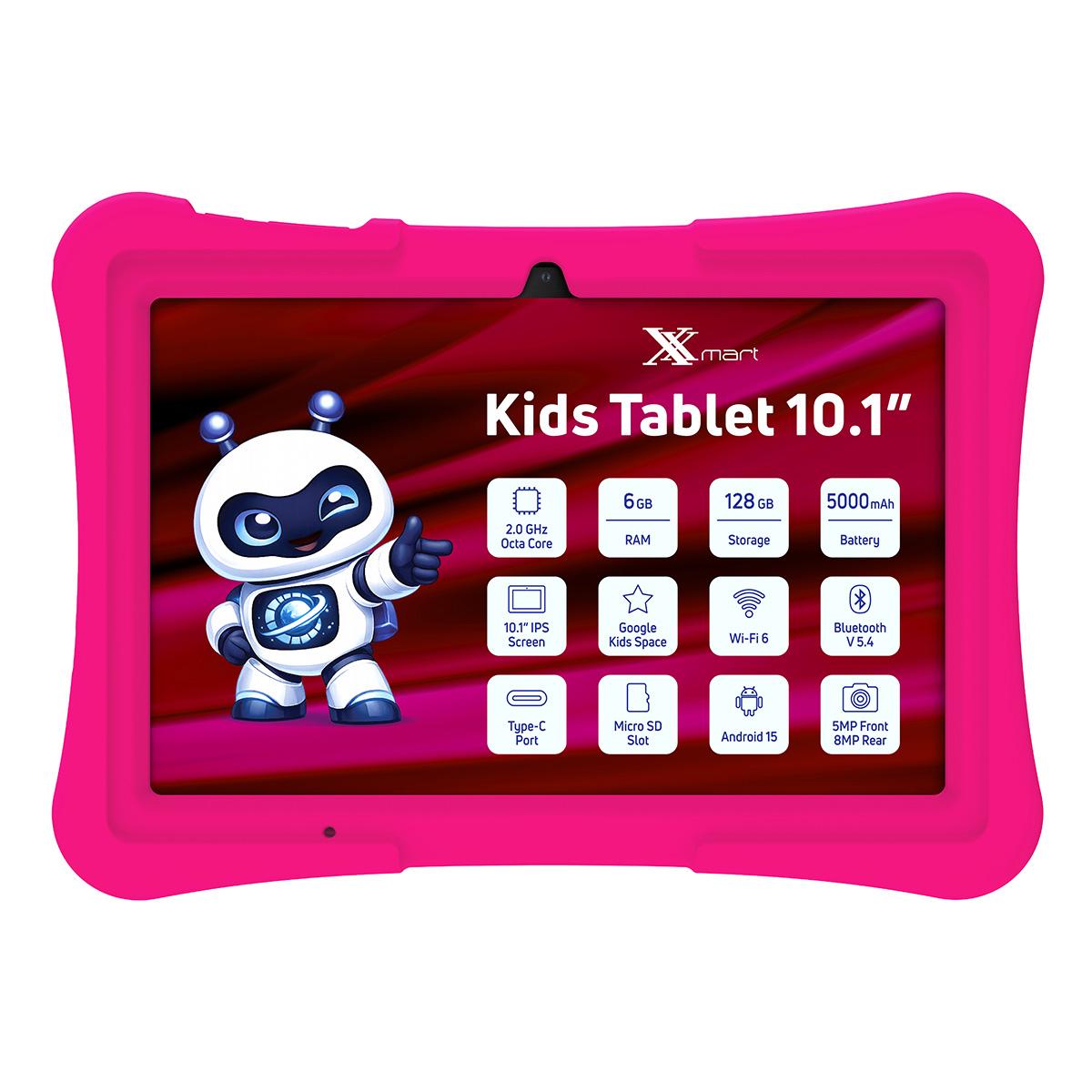10.1″ Детски таблет Xmart X10S с розов удароустойчив калъф, 6GB RAM, 128GB, Android 15 | JAR Computers 10.1″ Детски таблет Xmart X10S с розов удароустойчив калъф, 6GB RAM, 128GB, Android 15
