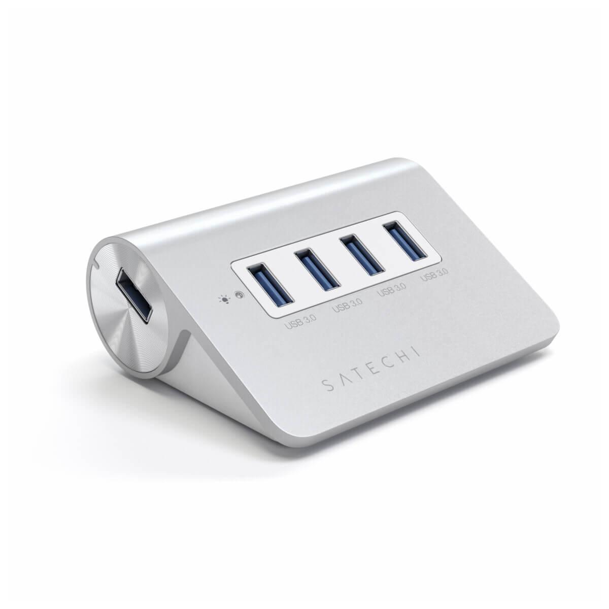 Алуминиев 4-портов USB 3.0 хъб за компютри и лаптопи - Satechi 4-Port Aluminium Hub | JAR Computers Алуминиев 4-портов USB 3.0 хъб за компютри и лаптопи - Satechi 4-Port Aluminium Hub
