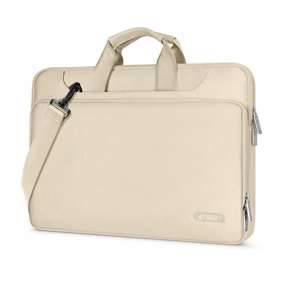 Елегантна чанта с дръжки и презрамка за MacBook Air 13, MacBook Pro 13, MacBook Pro 14 и лаптопи до 14 инча - Tech-Protect PocketBag Laptop Bag 14 (бежов) | JAR Computers Елегантна чанта с дръжки и презрамка за MacBook Air 13, MacBook Pro 13, MacBook Pro 14 и лаптопи до 14 инча - Tech-Protect PocketBag Laptop Bag 14 (бежов)