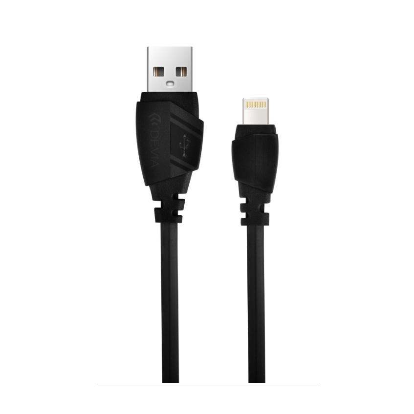 Гумиран lightning кабел (120 см.) за iPhone, iPad и iPod с Lightning вход - Devia Aex Lightning Data Cable 1.2m. (черен) | JAR Computers Гумиран lightning кабел (120 см.) за iPhone, iPad и iPod с Lightning вход - Devia Aex Lightning Data Cable 1.2m. (черен)