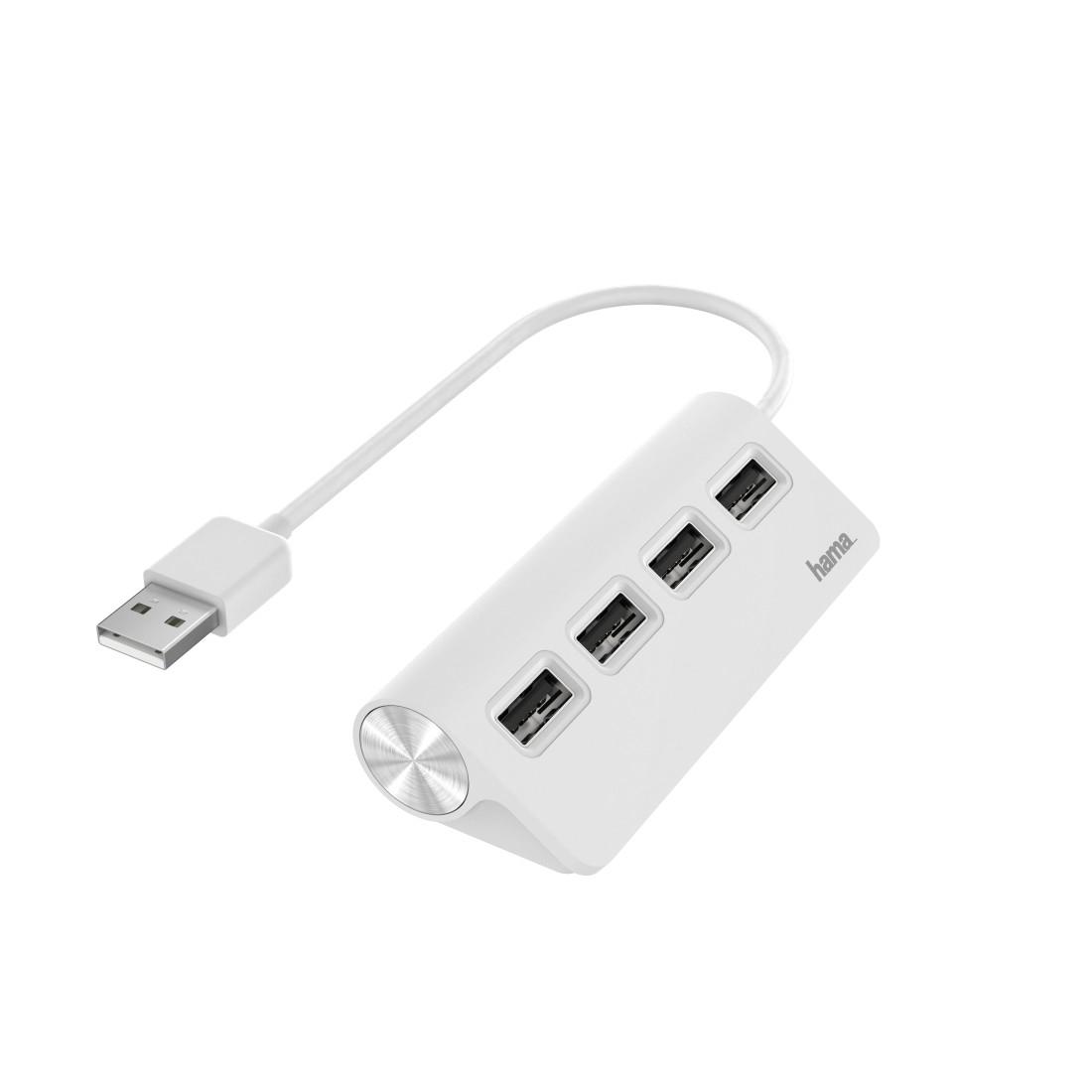 Hama 00200120 интерфейсен хъб USB 2.0 480 Мбит/с Бяла | JAR Computers Hama 00200120 интерфейсен хъб USB 2.0 480 Мбит/с Бяла