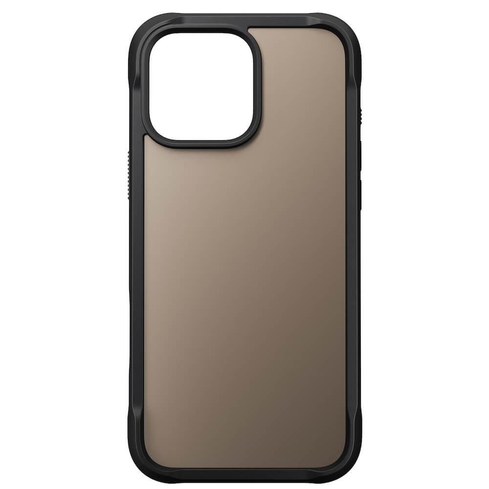 Хибриден удароустойчив кейс с MagSafe за iPhone 16 Pro Max - Nomad Rugged Case (черен-бежов) | JAR Computers Хибриден удароустойчив кейс с MagSafe за iPhone 16 Pro Max - Nomad Rugged Case (черен-бежов)