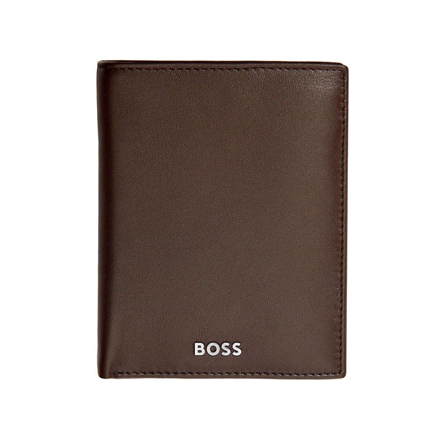 Hugo Boss Портфейл Classic Smooth, вертикален, с капак, кафяв | JAR Computers Hugo Boss Портфейл Classic Smooth, вертикален, с капак, кафяв