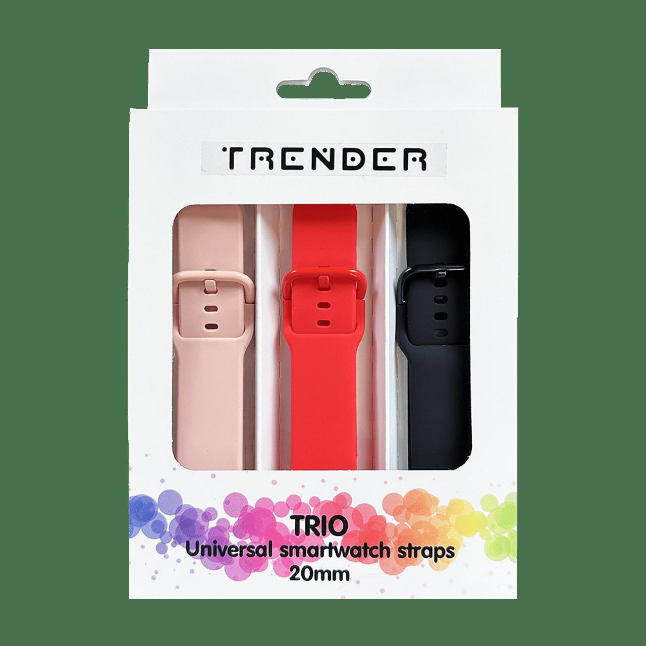 Каишка Trender Trio Sport 20mm Pink /Red /Black TR-TRIO7 | JAR Computers Каишка Trender Trio Sport 20mm Pink /Red /Black TR-TRIO7
