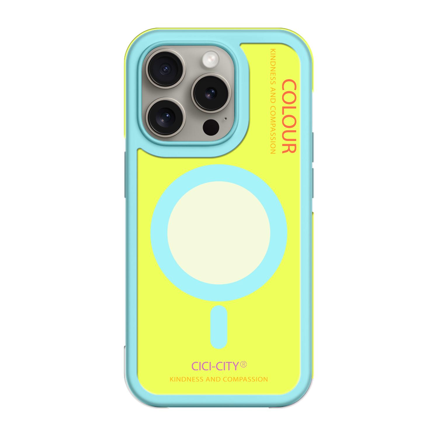 Калъф CiCi Color Bumper MagSafe Apple iPhone 16 Pro Max /синьо-жълт/ | JAR Computers Калъф CiCi Color Bumper MagSafe Apple iPhone 16 Pro Max /синьо-жълт/