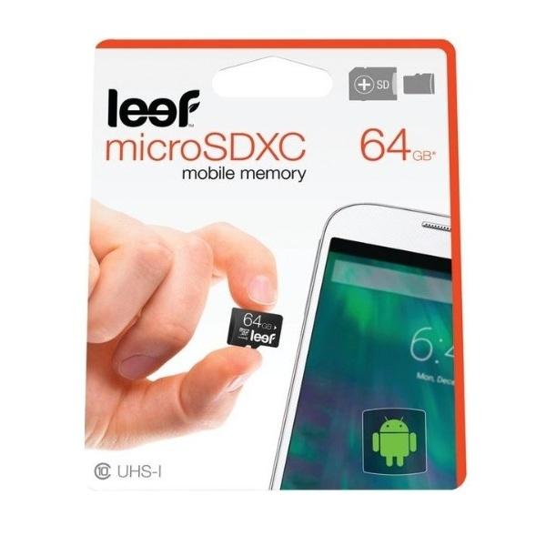 Карта памет 64GB + SD преходник - Leef microSDHC Card UHS-1 64GB, Class10 | JAR Computers Карта памет 64GB + SD преходник - Leef microSDHC Card UHS-1 64GB, Class10