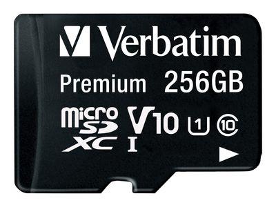 Карта памет Verbatim Premium - flash memory card - 256 GB - microSDXC UHS-I | JAR Computers Карта памет Verbatim Premium - flash memory card - 256 GB - microSDXC UHS-I