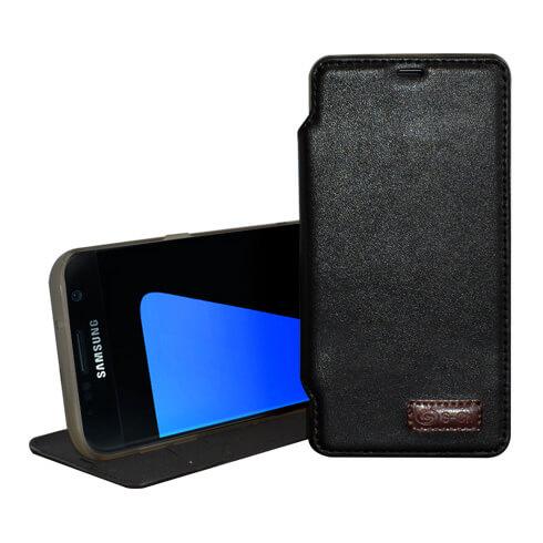 Кожен калъф, тип портфейл и поставка за Samsung Galaxy S7 - Okkes Magic Book (черен) | JAR Computers Кожен калъф, тип портфейл и поставка за Samsung Galaxy S7 - Okkes Magic Book (черен)