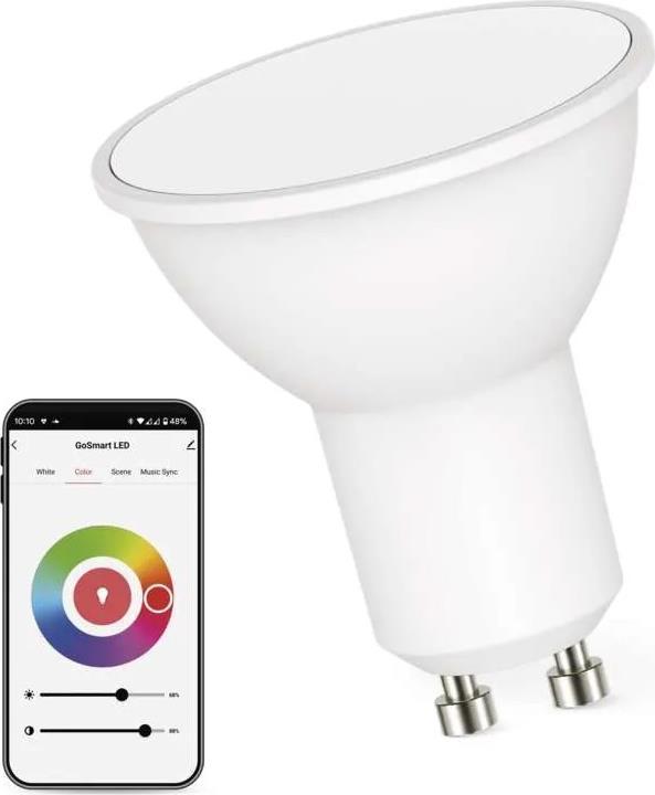 Лампа LED 4.8W RGBW GU10 PAR16 400lm 120° димируема 20000h Wi-Fi GoSmart EMOS | JAR Computers Лампа LED 4.8W RGBW GU10 PAR16 400lm 120° димируема 20000h Wi-Fi GoSmart EMOS