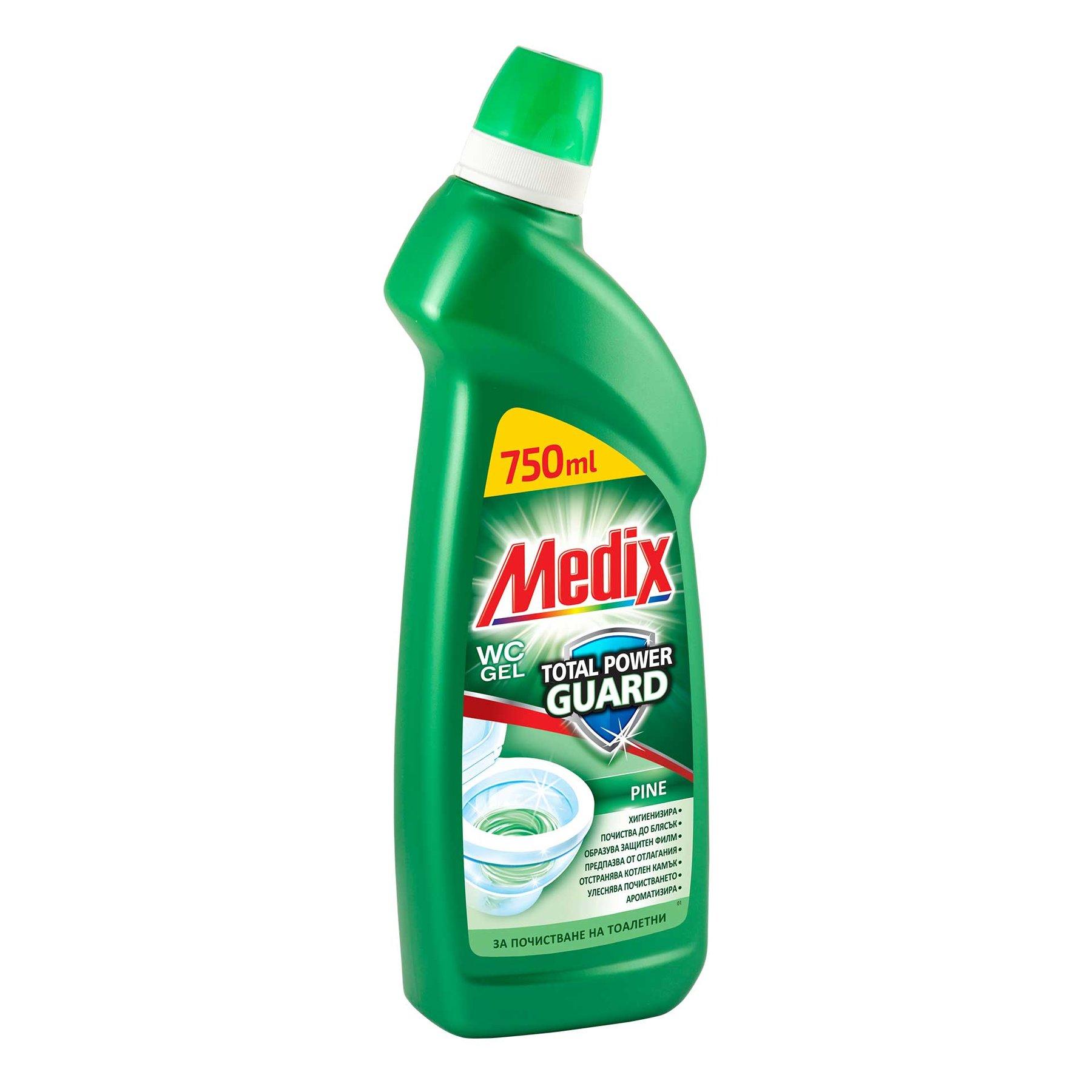 Препарат за почистване на тоалетна Medix Total Power Guard, бор, 750 ml, тъмнозелен | JAR Computers Препарат за почистване на тоалетна Medix Total Power Guard, бор, 750 ml, тъмнозелен