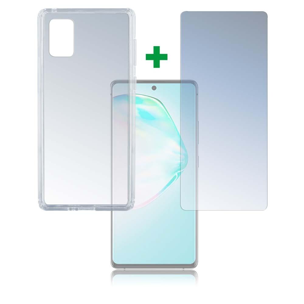 Тънък силиконов кейс и стъклено защитно покритие за дисплея на Samsung Galaxy S10 Lite - 4smarts 360° Protection Set Limited Cover (прозрачен) | JAR Computers Тънък силиконов кейс и стъклено защитно покритие за дисплея на Samsung Galaxy S10 Lite - 4smarts 360° Protection Set Limited Cover (прозрачен)