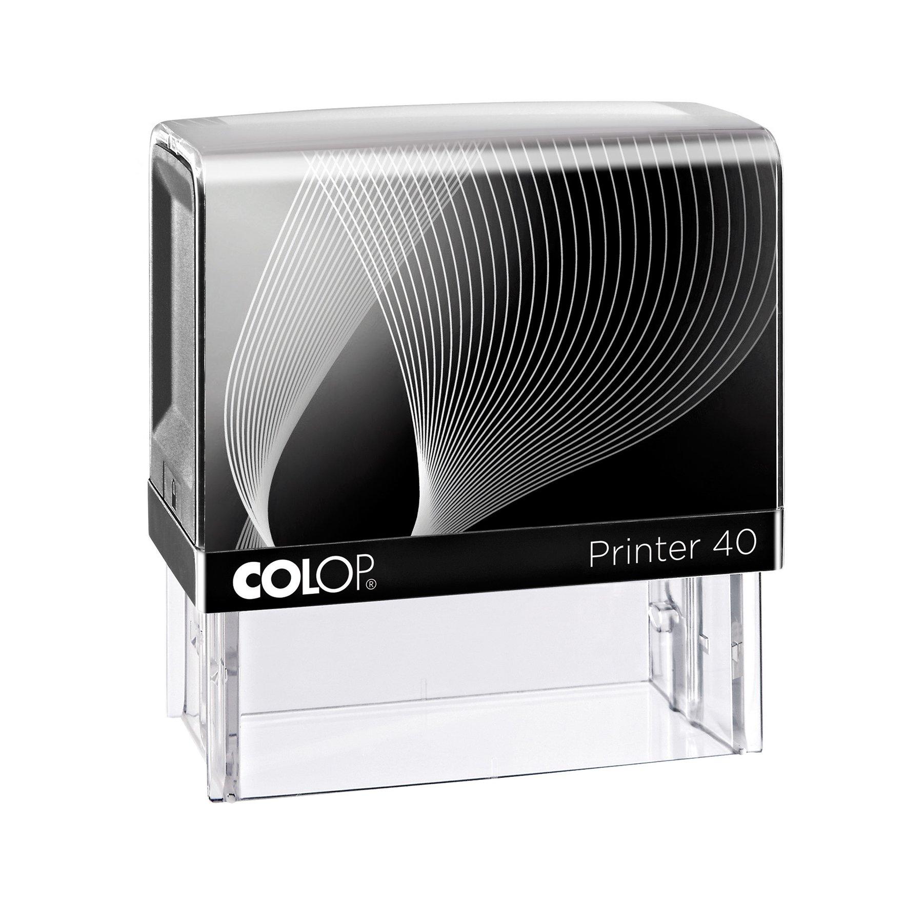 Colop Печат Printer 40, правоъгълен, 23 x 59 mm, черен | JAR Computers Colop Печат Printer 40, правоъгълен, 23 x 59 mm, черен