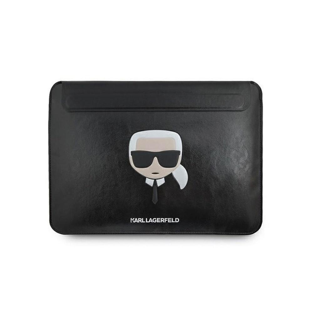 Дизайнерски кожен калъф за MacBook Air 13, MacBook Pro 13, MacBook Pro 14 и лаптопи до 14 инча - Karl Lagerfeld Iconic Leather Sleeve Case 14 (черен) | JAR Computers Дизайнерски кожен калъф за MacBook Air 13, MacBook Pro 13, MacBook Pro 14 и лаптопи до 14 инча - Karl Lagerfeld Iconic Leather Sleeve Case 14 (черен)