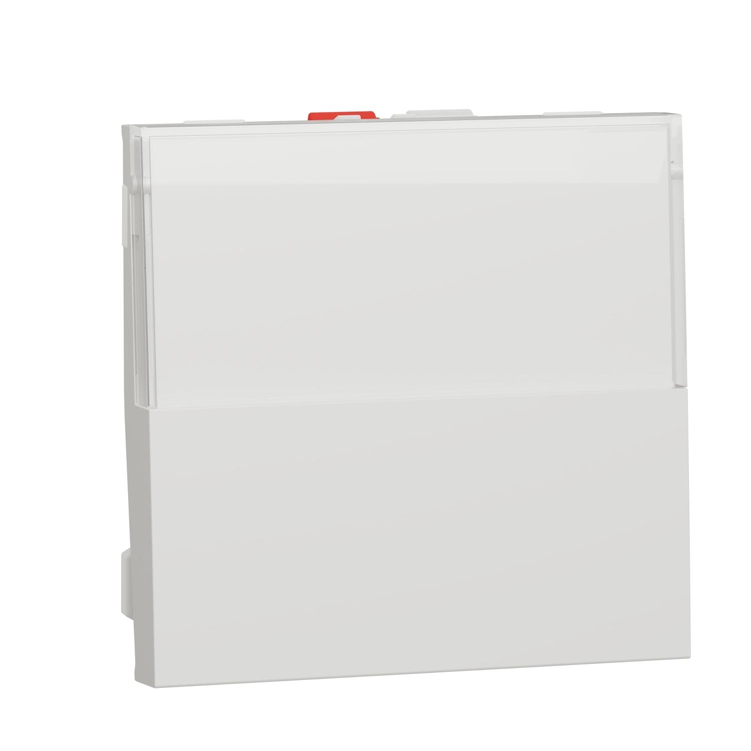 Еднополюсен бутон НО/НЗ с държач за етикет 10A, 2M, бял - SCHNEIDER ELECTRIC New Unica NU324620 | JAR Computers Еднополюсен бутон НО/НЗ с държач за етикет 10A, 2M, бял - SCHNEIDER ELECTRIC New Unica NU324620