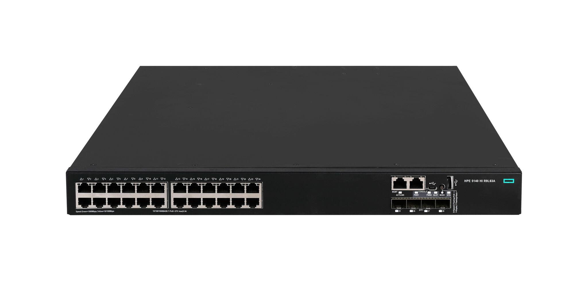 HPE Networking Comware Switch 24G PoE+ 4SFP+ 1-slot 5140HI Управляем Gigabit Ethernet (10/100/1000) Захранване по Ethernet (PoE) 1U | JAR Computers HPE Networking Comware Switch 24G PoE+ 4SFP+ 1-slot 5140HI Управляем Gigabit Ethernet (10/100/1000) Захранване по Ethernet (PoE) 1U