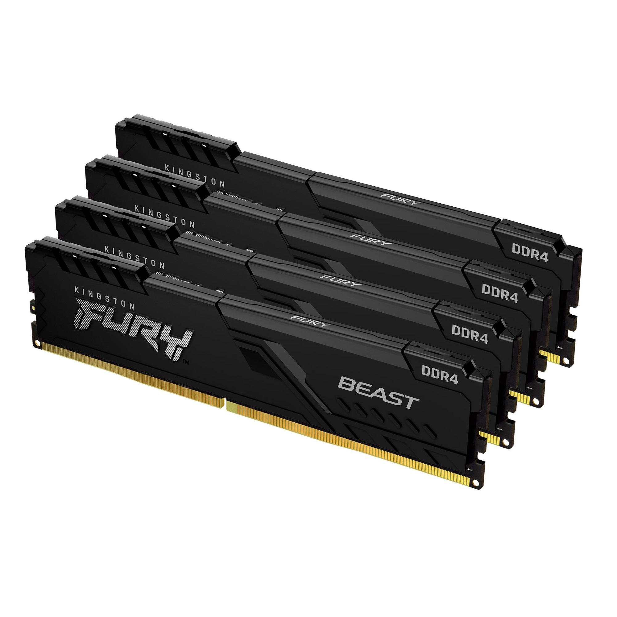 Kingston Technology FURY Beast модул памет 32 GB 4 x 8 GB DDR4 3200 MT/s 288-pin DIMM | JAR Computers Kingston Technology FURY Beast модул памет 32 GB 4 x 8 GB DDR4 3200 MT/s 288-pin DIMM