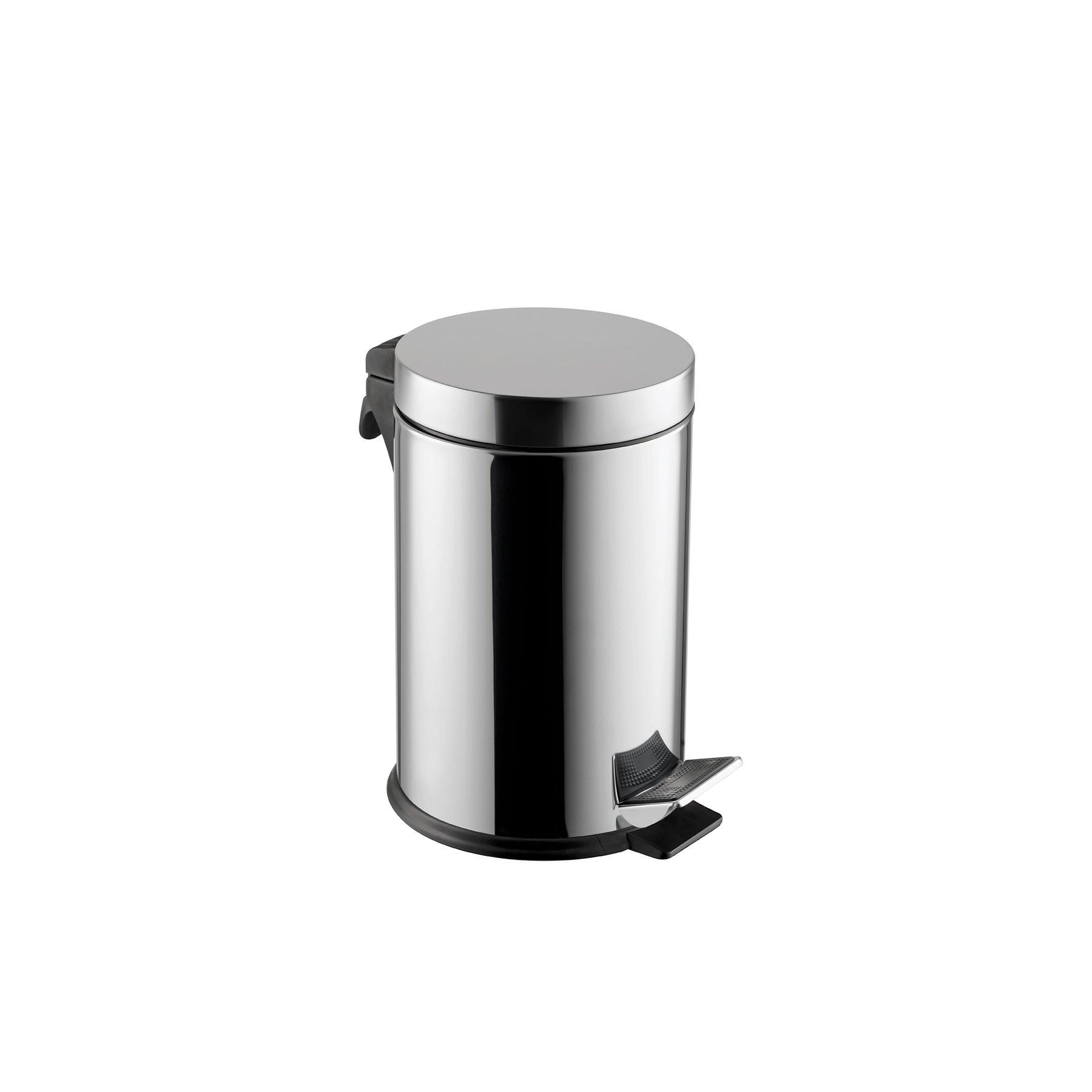 Кош за отпадъци Dayco, с педал, метален, ?22 х 36 cm, 12 L, инокс